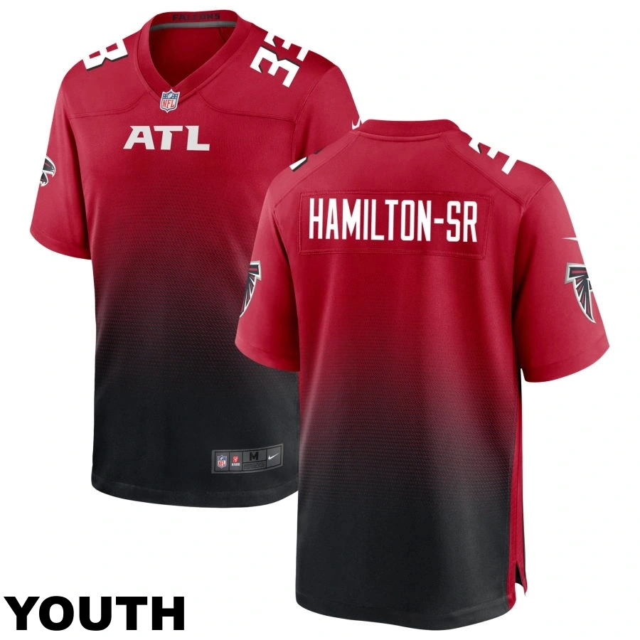 Youth Atlanta Falcons #33 Antonio Hamilton Sr Red Alternate Game Jersey